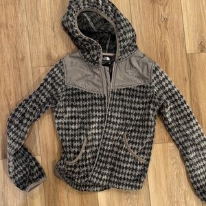 The North Face Black and Gray Diamond Pattern Jacket